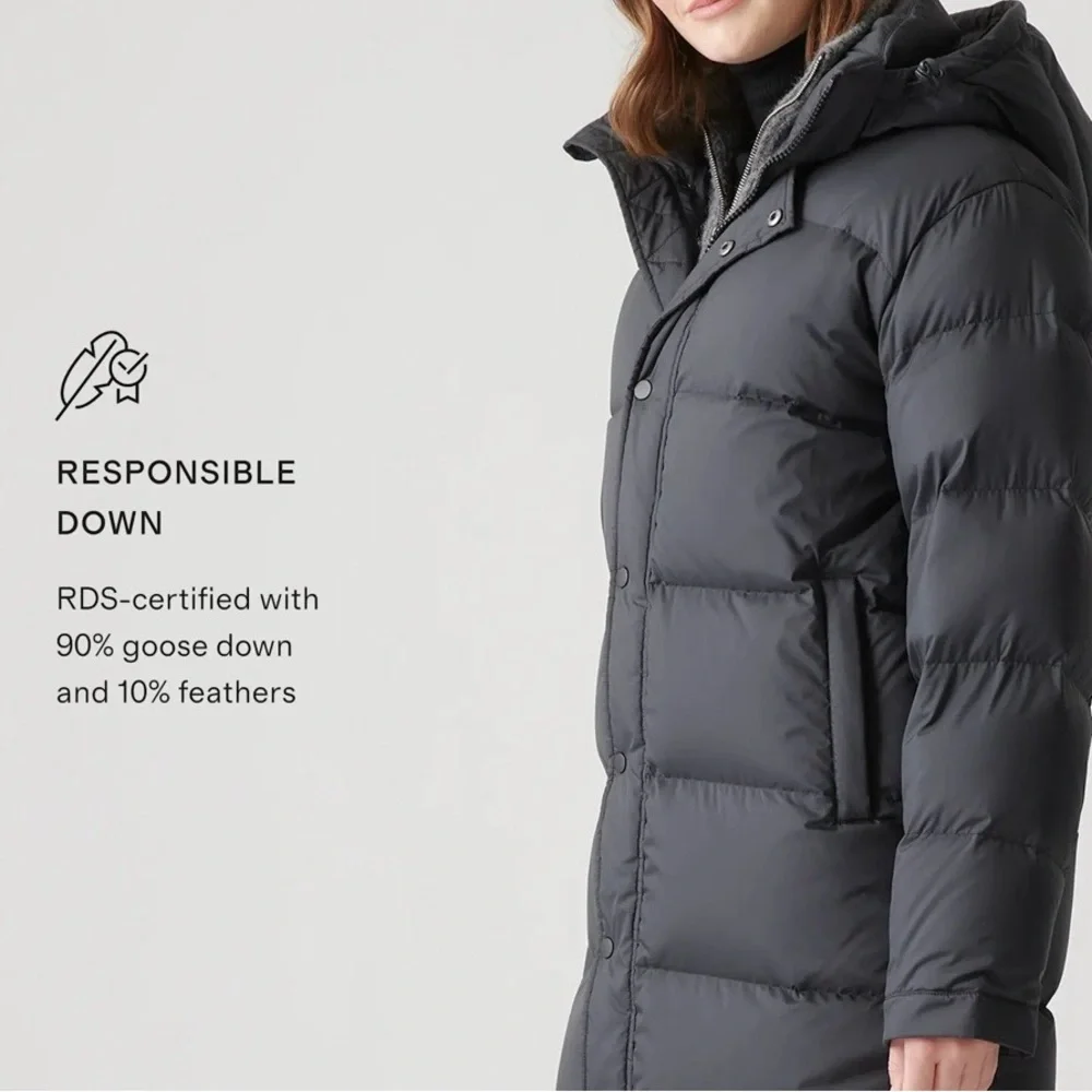 Quince Black Puffer Coat - Picture 4 of 8